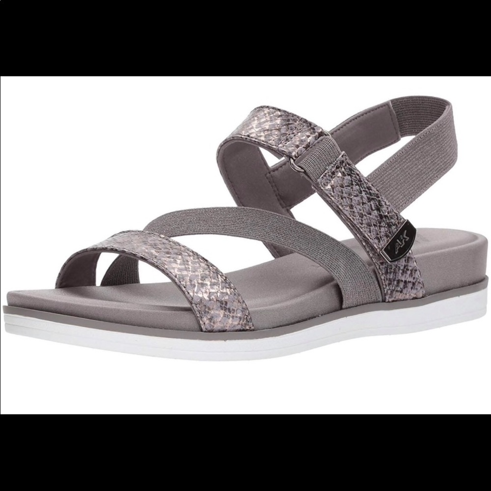 Brand New Anne Klein Metallic Sandals, Size 7M